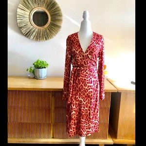 Diane von Furstenberg Julian wrap dress vintage animal print
